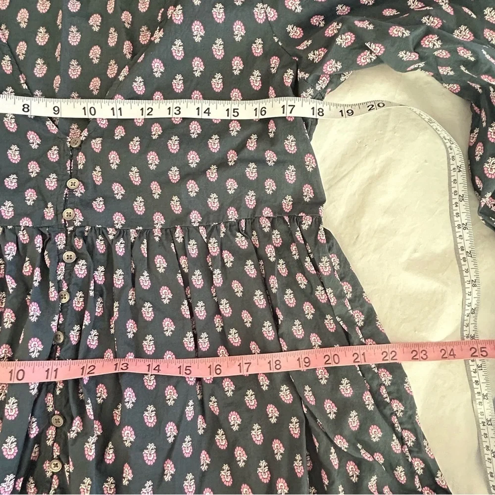 J CREW BEACHWEAR Organic Cotton A-line Floral Tiered Beach Dress Best Buds S